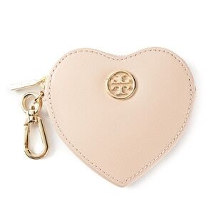 NEW Tory Burch Heart Cream Coin Purse